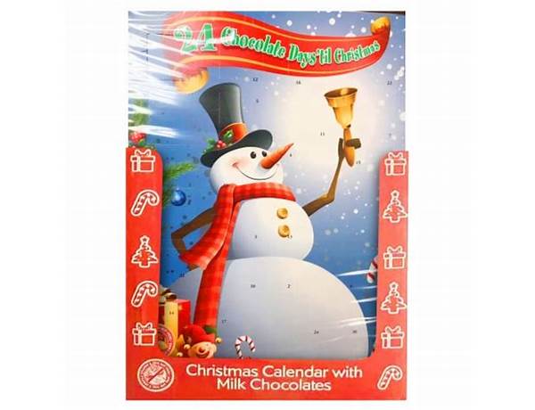 Alberts advent calender chocolates set food facts