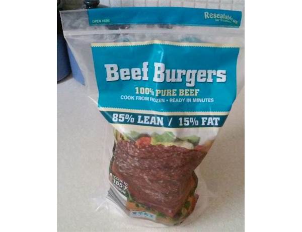 Aldi 4 hamburger patties ingredients