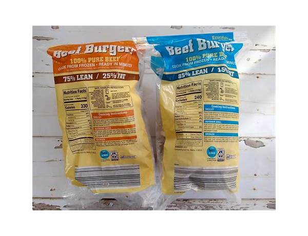 Aldi 4 hamburger patties nutrition facts