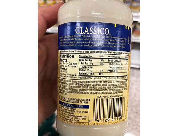 Alfredo sauce nutrition facts