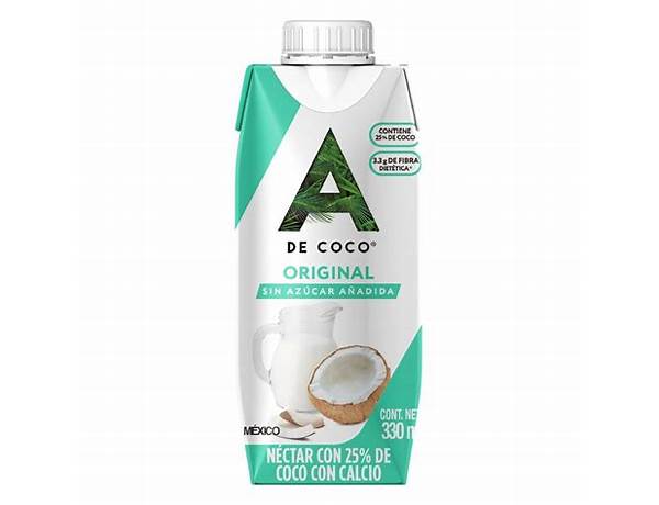 Alimento líquido de coco food facts