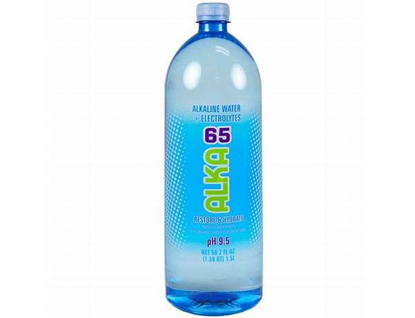 Alka 65, alkaline water + electrolytes food facts