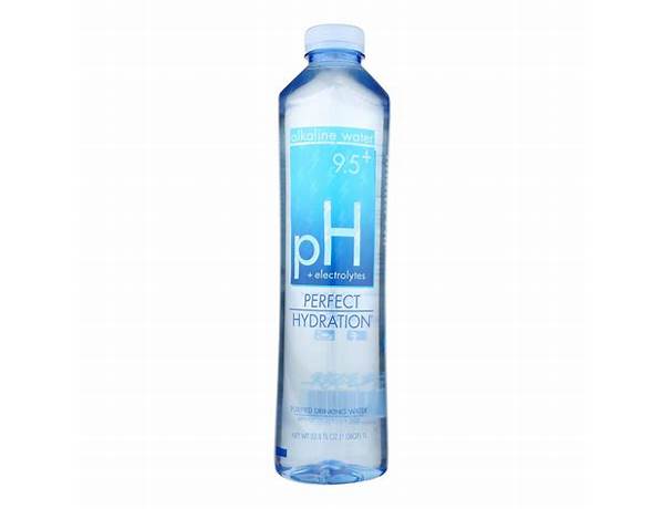 Alkaline water + ph9,5 food facts