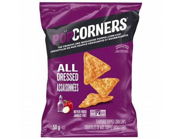 All dressed popcorners ingredients