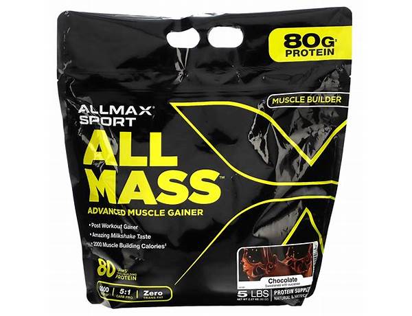All max sport all mass ingredients