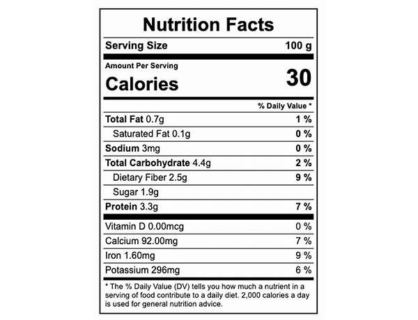 All natural chives nutrition facts