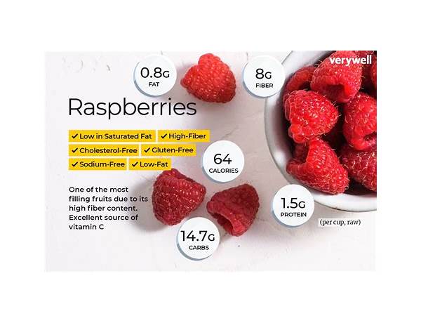 All-natural red raspberries food facts