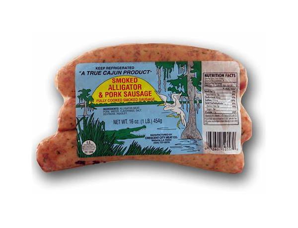 Alligator and pork sausage ingredients