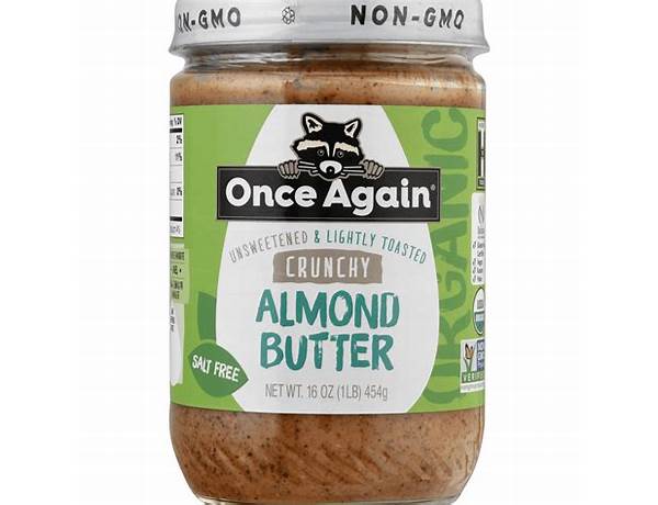 Almond butter crunchy food facts