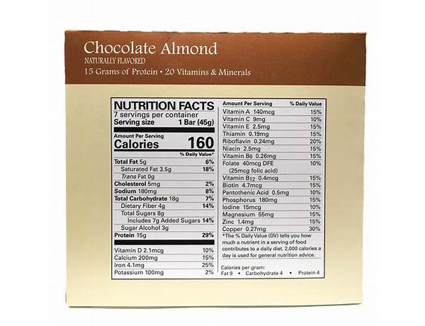 Almond chocolate food facts