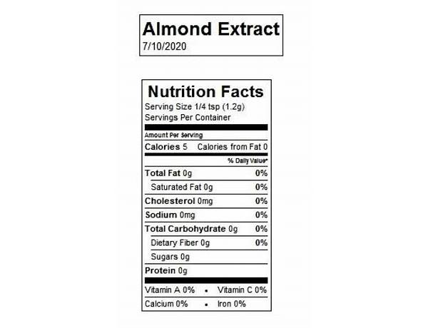 Almond extract nutrition facts