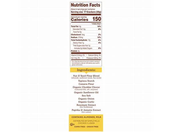 Almond flour crackers food facts