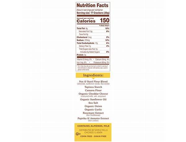 Almond flour crackers nutrition facts