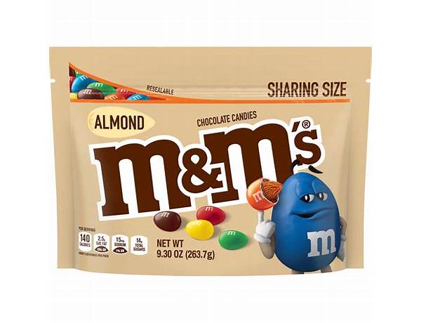 Almond m&m’s family size food facts