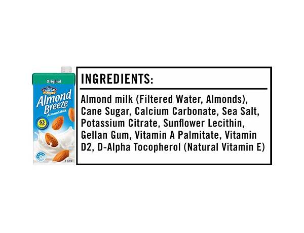 Almond milk ingredients