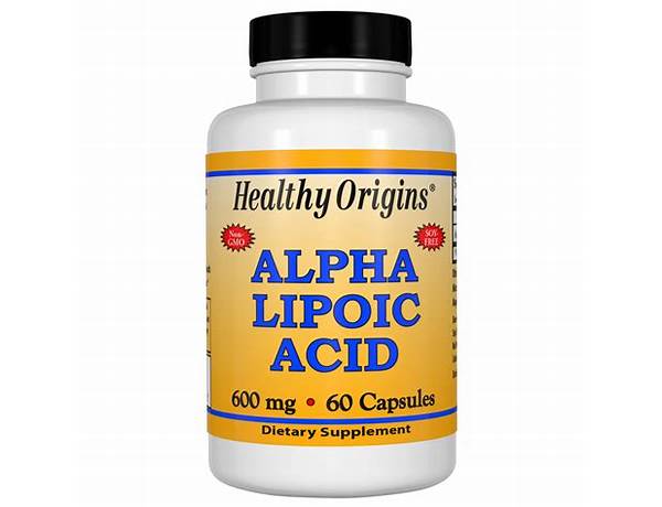 Alpha-lipoic acid 600 ingredients