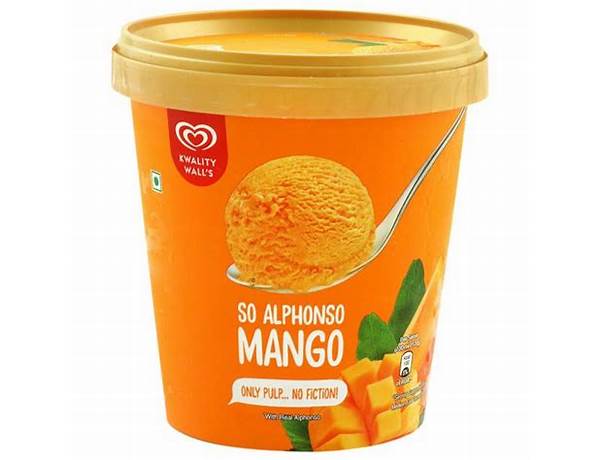 Alphonso mango kulfi ice cream - food facts