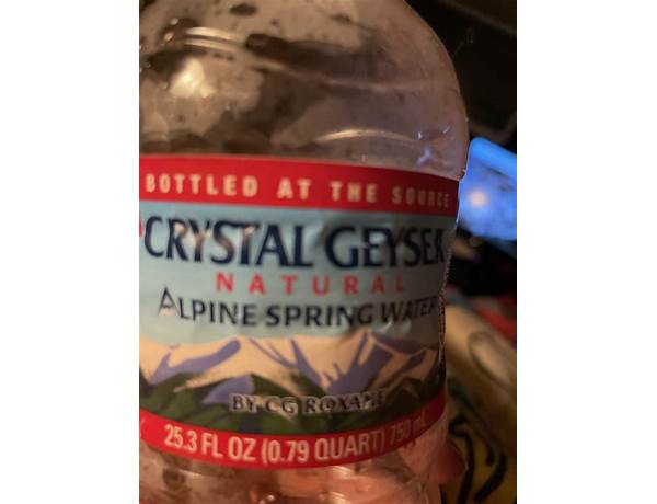 Alpine spring water nutrition facts