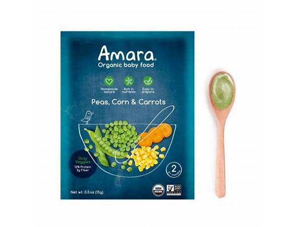 Amara peas corn and carrots food facts