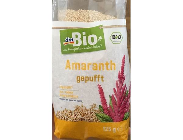 Amaranth gepufft food facts