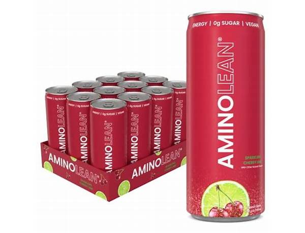 Amino lean sparkling cherry lime food facts