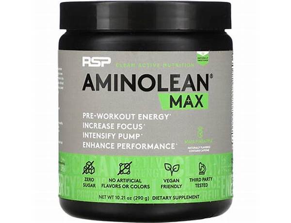 Aminolean max food facts