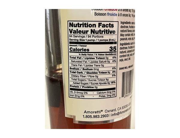 Amoreti nutrition facts