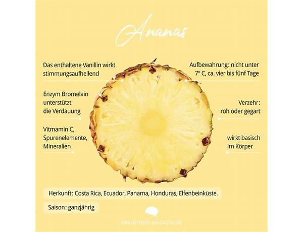 Ananas ganz food facts