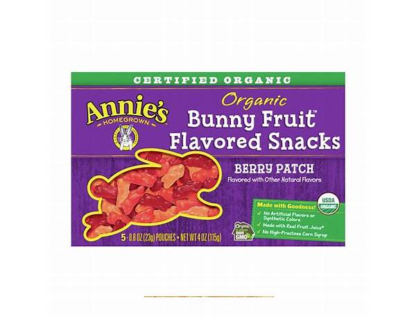 Annie's organic berry patch food facts