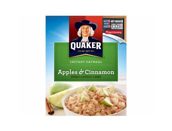 Apple cinnamon instant oatmeal food facts