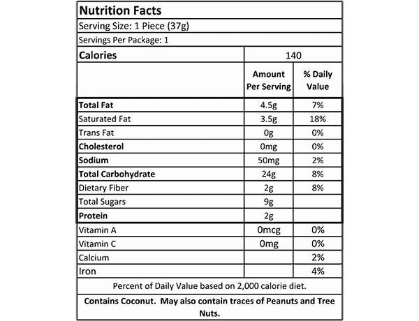 Apple pie stuff'd oat bites nutrition facts