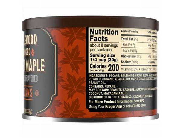 Applewood smoked maple honey pecans nutrition facts