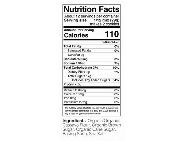 Arc naturals nutrition facts