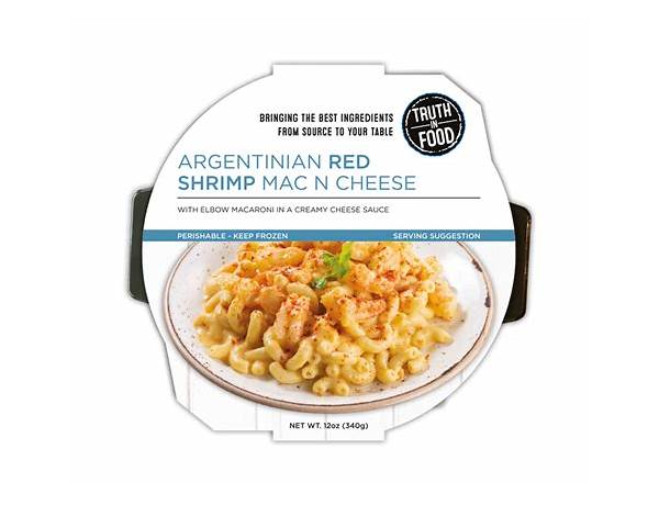 Argentinian red shrimp mac n cheese food facts