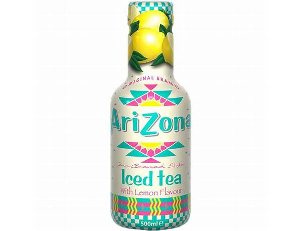 Arizona iced tea with lemon flavor ingredients