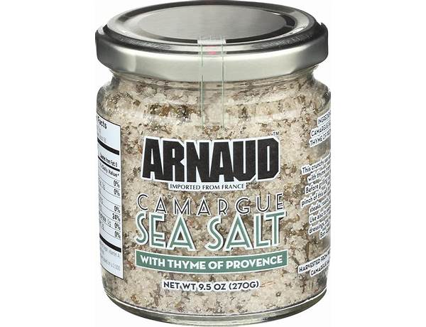 Arnaud, camargue sea salt ingredients