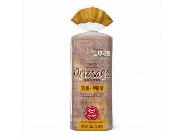 Artesano golden wheat bakery bread ingredients