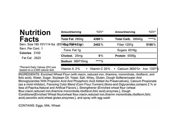 Artisan hearth brioche buns nutrition facts