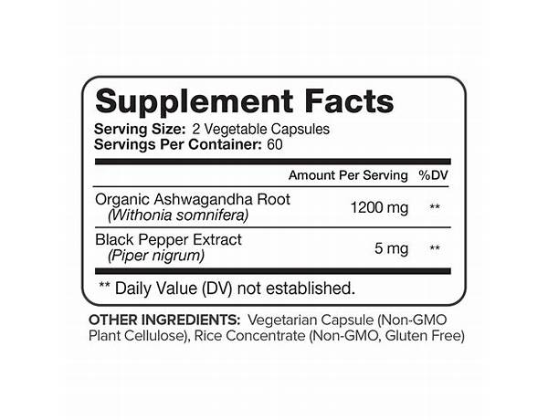 Ashwagandha capsules ingredients