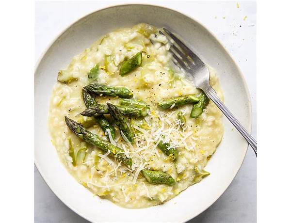 Asparagus risotto ingredients
