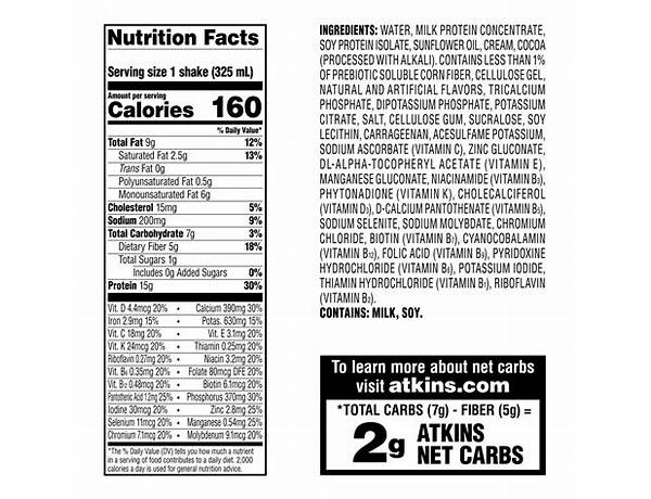 Atkins nutrition facts
