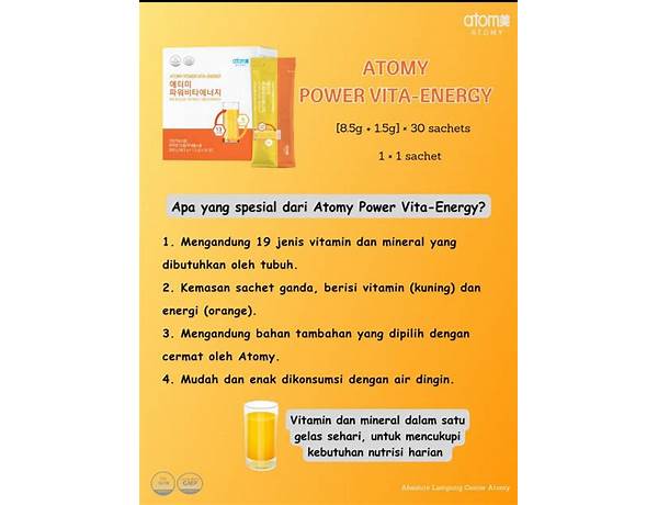 Atomy power vita-energy ingredients