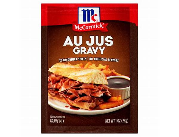 Au jus flavored gravy mix, au jus food facts