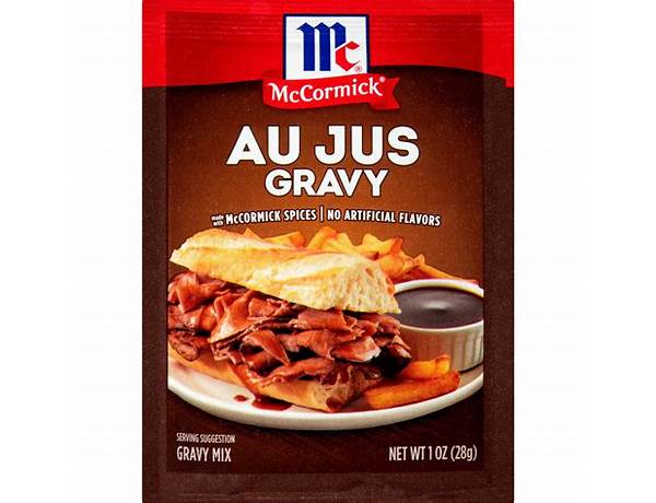 Au jus flavored gravy mix, au jus ingredients