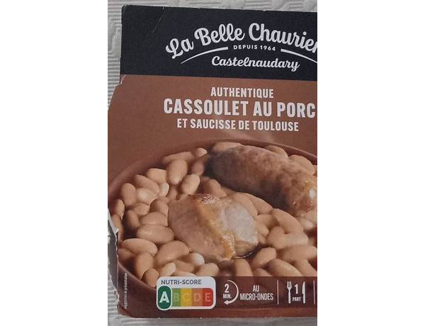 Authentique cassoulet au porc et saucisse de toulouse food facts