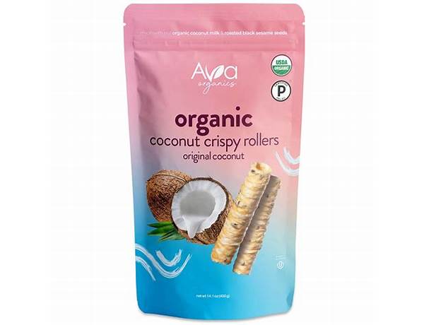 Ava organics coconut crispy rollers food facts