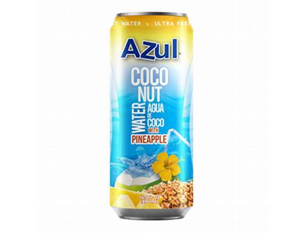 Azul coconut water with pineapple food facts