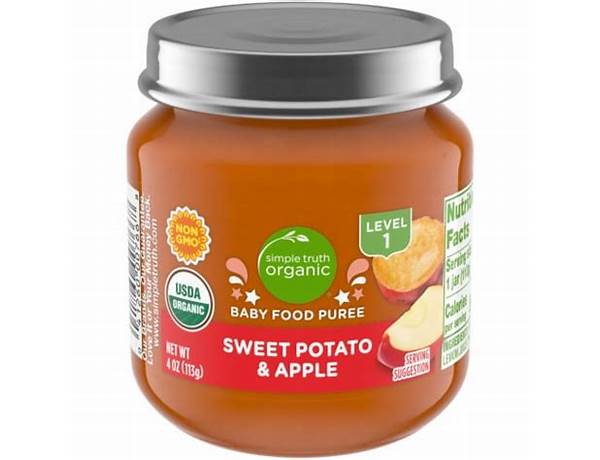 Baby food puree, sweet potato, apple food facts