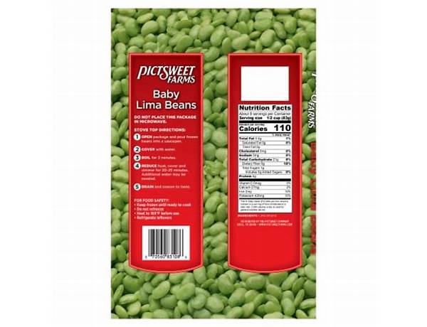 Baby lime beans nutrition facts