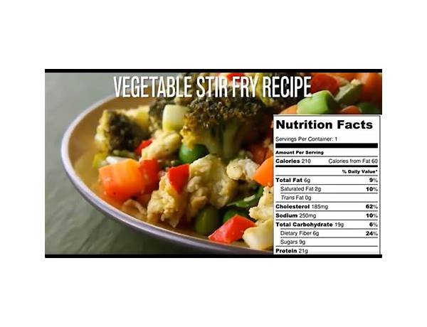 Baby vegetable stir fry nutrition facts